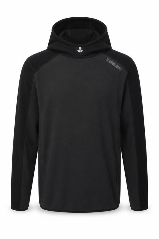 TOG24 Men’s Black 2XL Pullover Fleece Hoodie Logo Outdoor