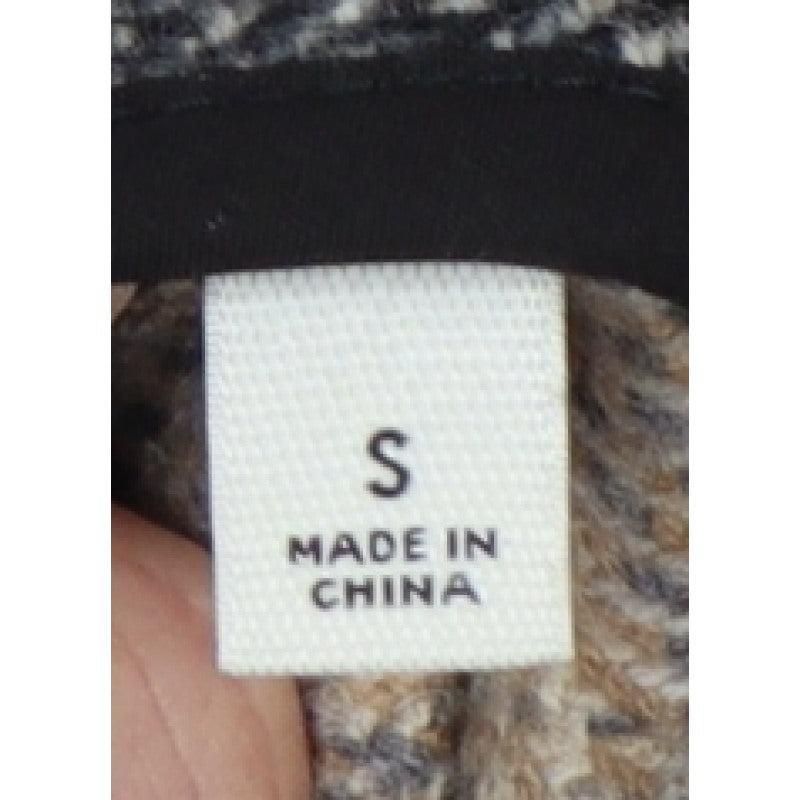 Uniqlo Women’s S Beige Grey Plaid Wool Blend Button Jacket