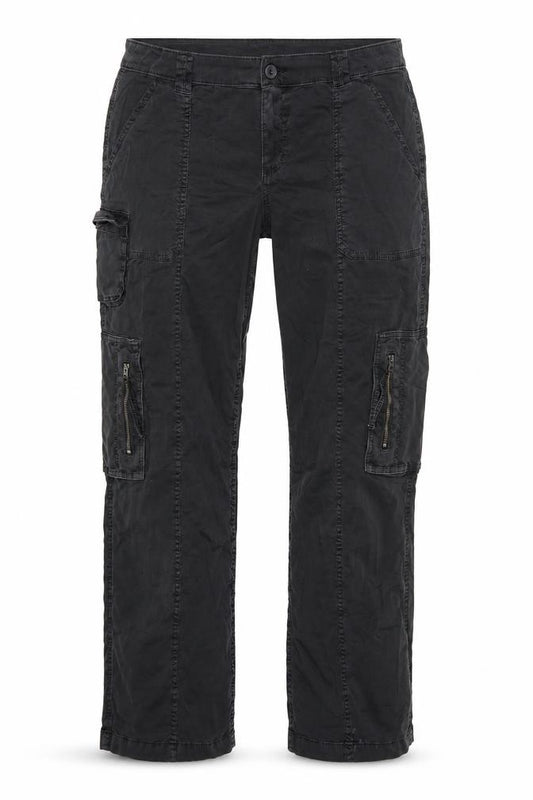 Hollister Women Black UK 12 Tall Low Rise Baggy Cargo Trousers