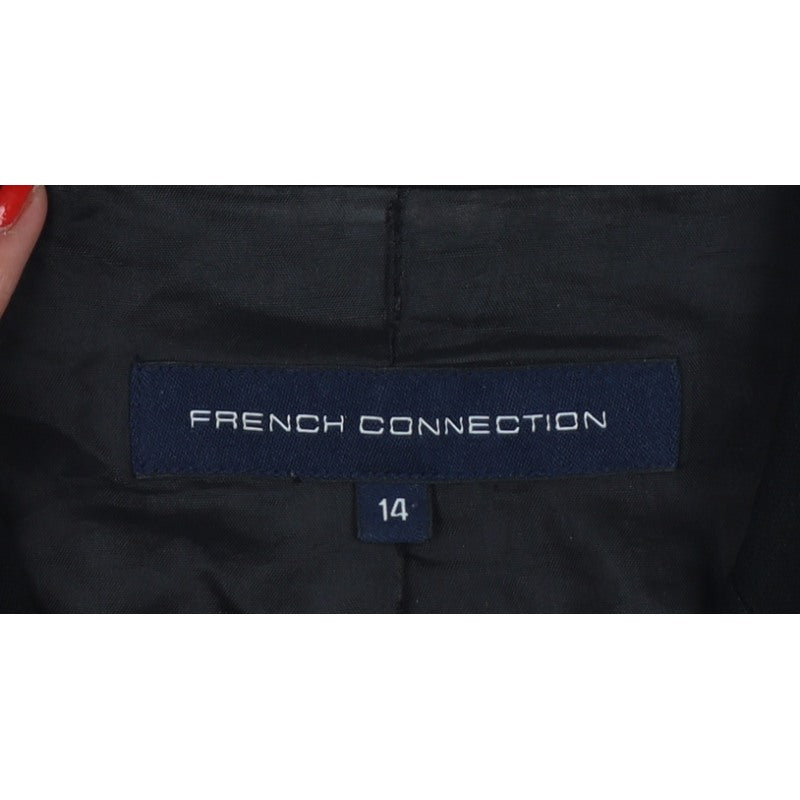 French Connection Women’s Black Size 14 Tailored 3 Button Suit Jacket