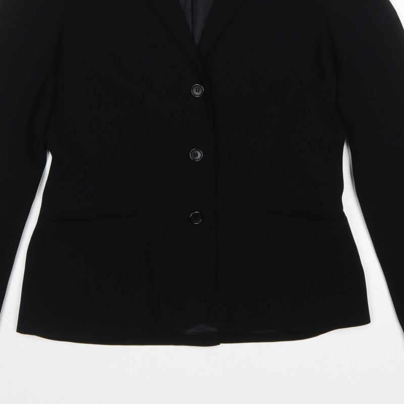 French Connection Women’s Black Size 14 Tailored 3 Button Suit Jacket