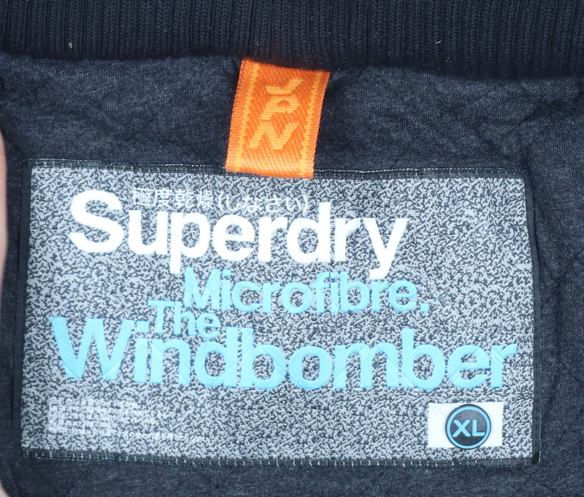 Superdry Men Black XL Microfibre Windbomber Hooded Fur Trim Jacket