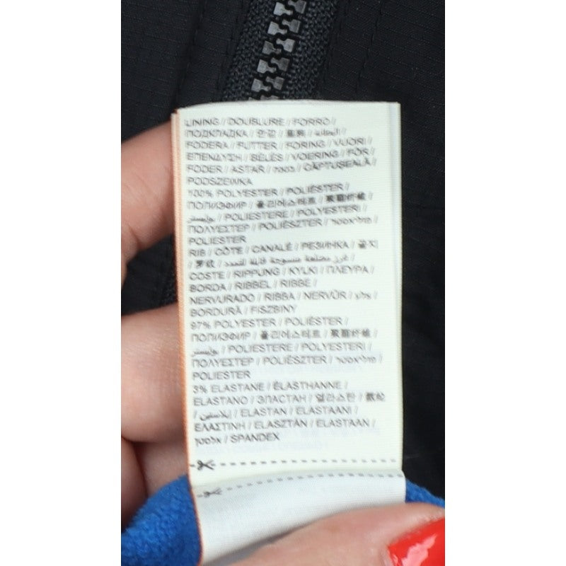 Superdry Men’s Black 2XL Hooded Windbreaker Jacket Blue Trim