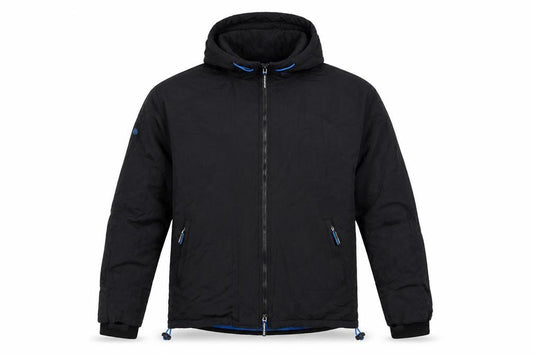 Superdry Men’s Black 2XL Hooded Windbreaker Jacket Blue Trim