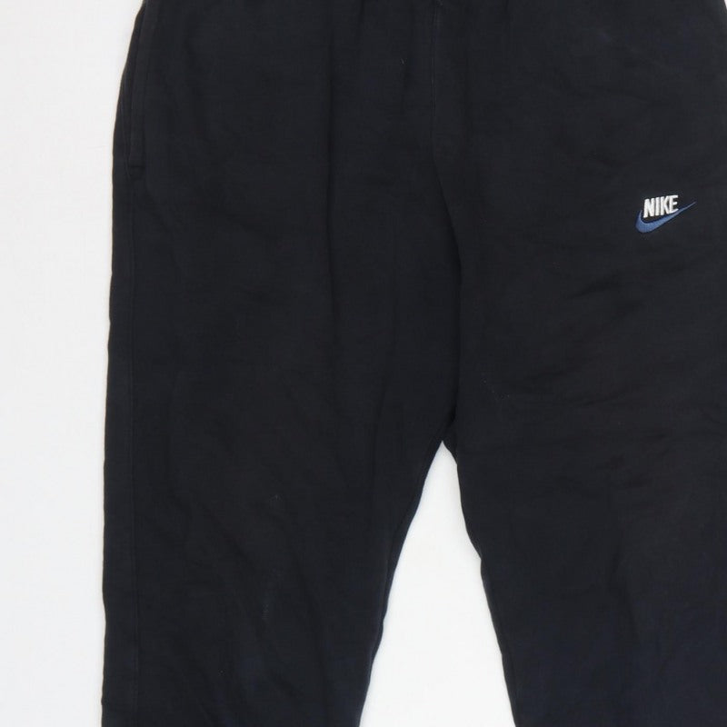 Nike Men's Black L Jogger Sweatpants Elasticated Cuffed Logo