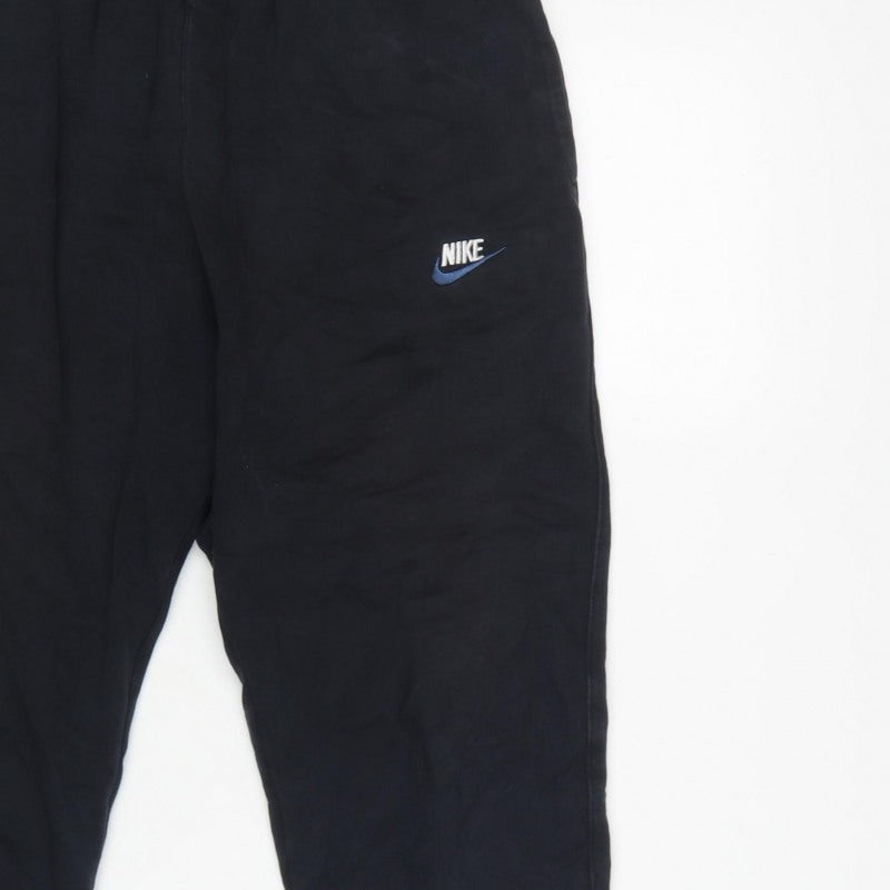 Nike Men's Black L Jogger Sweatpants Elasticated Cuffed Logo