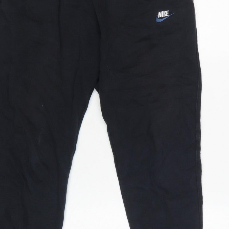 Nike Men's Black L Jogger Sweatpants Elasticated Cuffed Logo