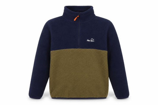 Peter Storm Boys Navy Green 9-10 Years 1/2 Zip Fleece Sweatshirt