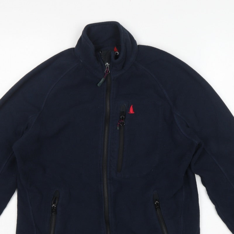 Musto Men's Blue S Fleece Full Zip Nautical Jacket Pockets