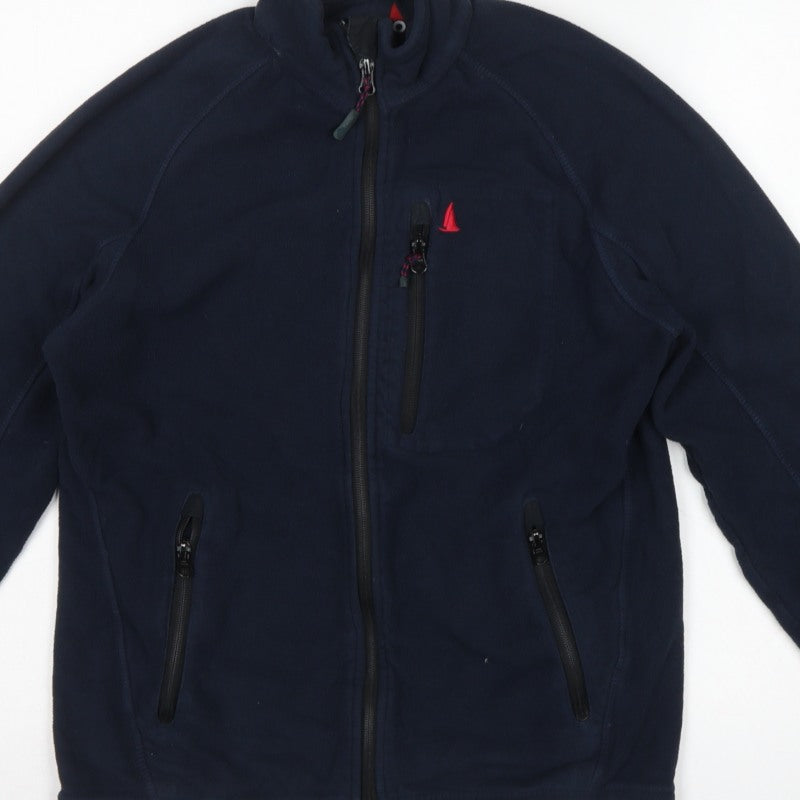 Musto Men's Blue S Fleece Full Zip Nautical Jacket Pockets