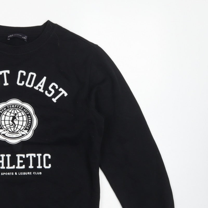 Marks & Spencer Women’s Black Size 18 West Coast Athletic Sweatshirt