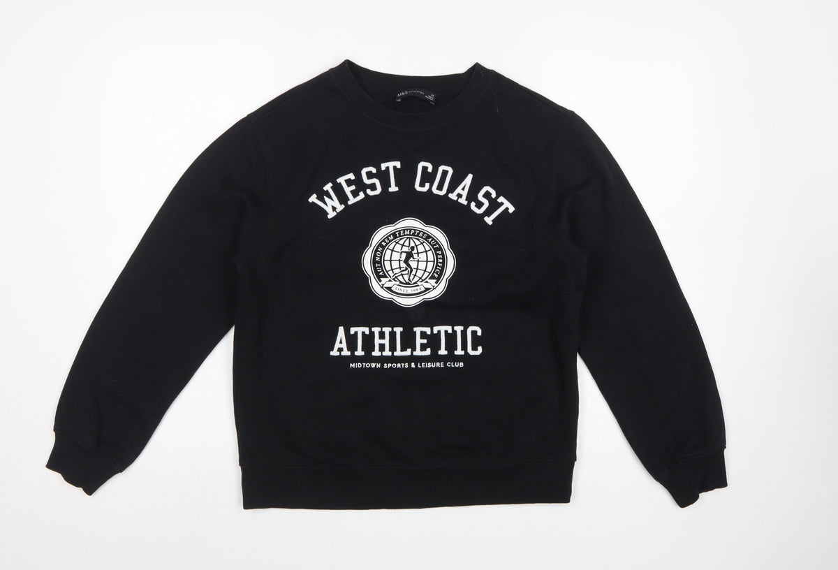 Marks & Spencer Women’s Black Size 18 West Coast Athletic Sweatshirt