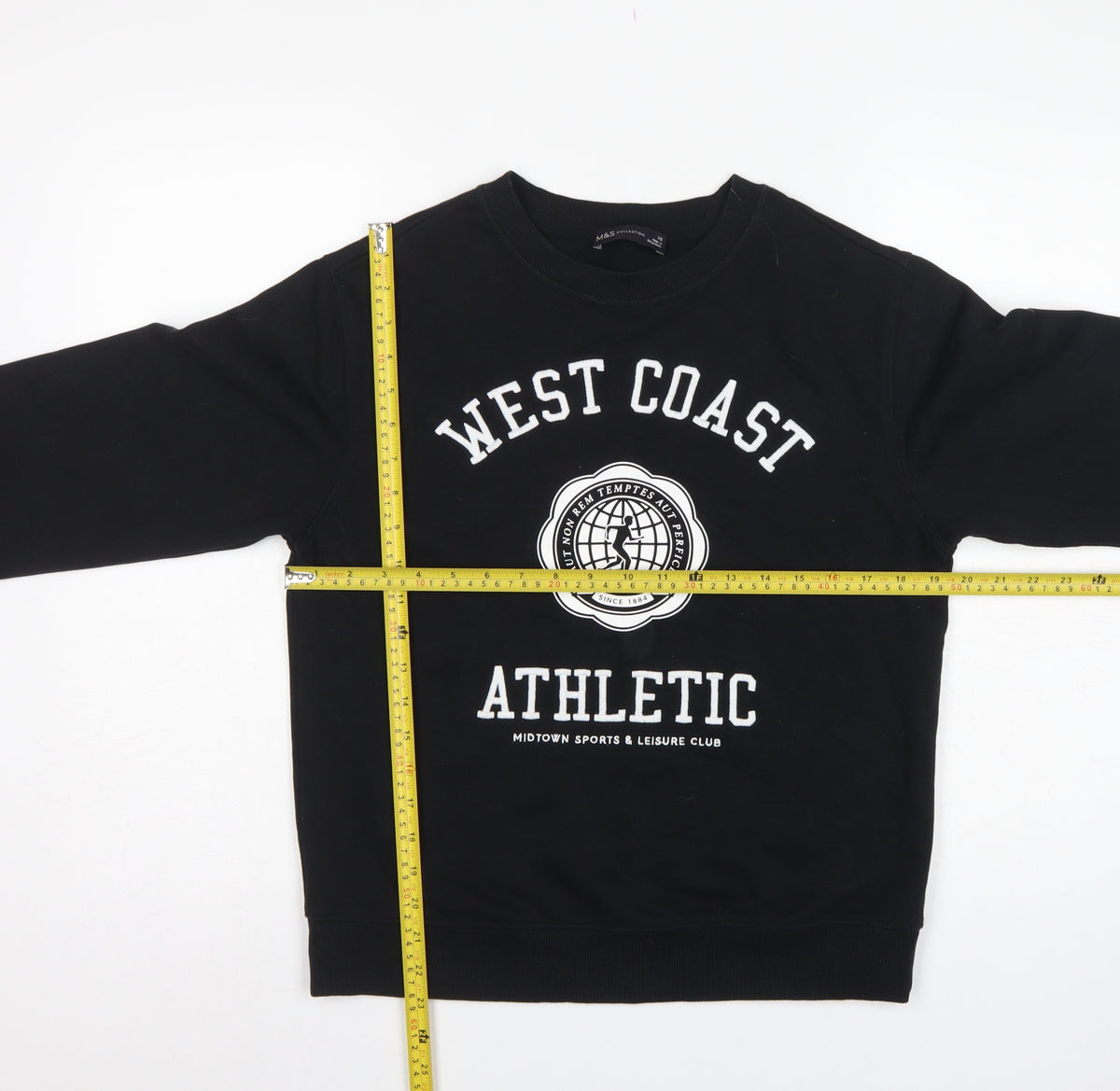 Marks & Spencer Women’s Black Size 18 West Coast Athletic Sweatshirt