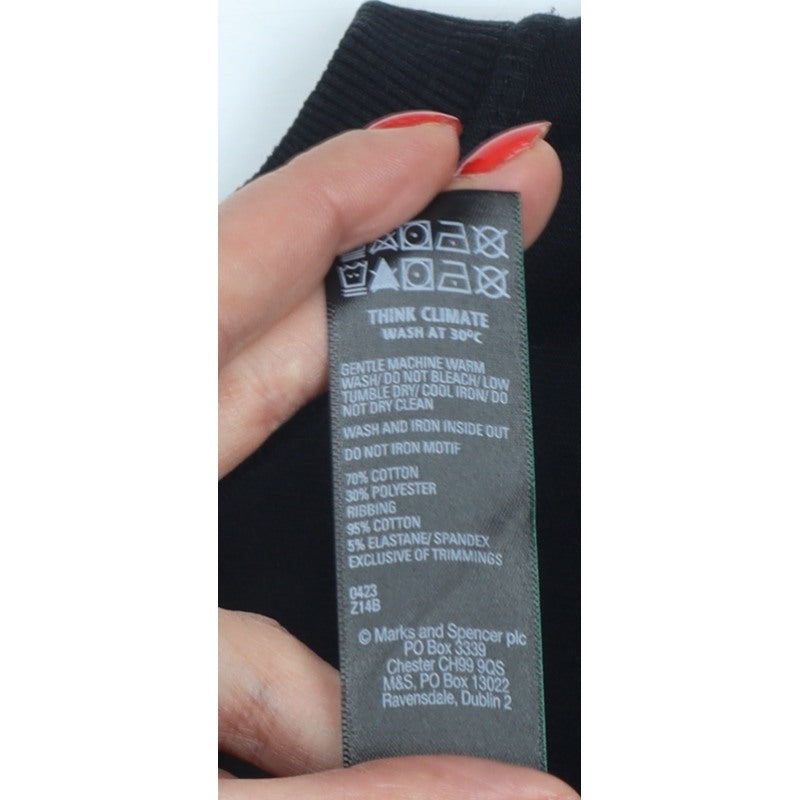 Marks & Spencer Women’s Black Size 18 West Coast Athletic Sweatshirt
