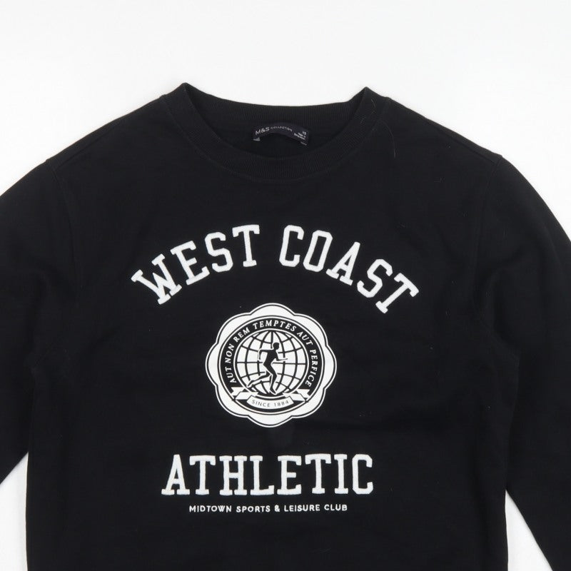 Marks & Spencer Women’s Black Size 18 West Coast Athletic Sweatshirt