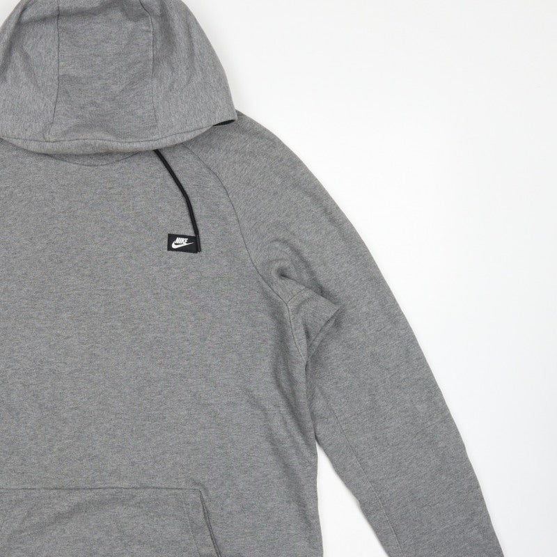 Nike Women’s Grey M Pullover Hoodie Logo Pocket Drawstring