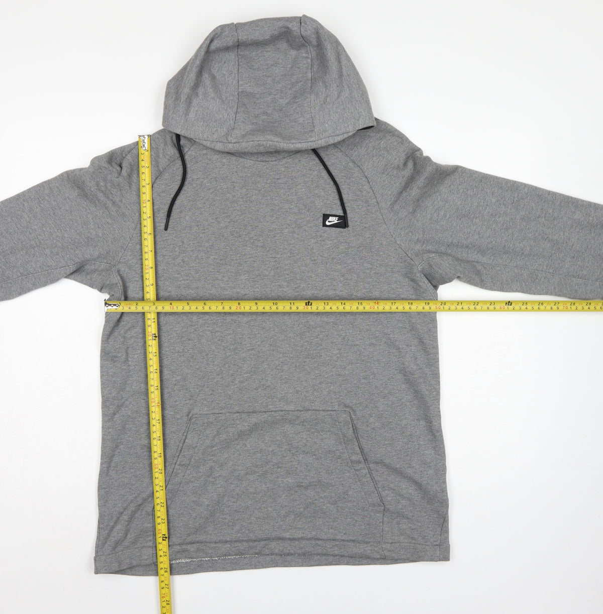 Nike Women’s Grey M Pullover Hoodie Logo Pocket Drawstring