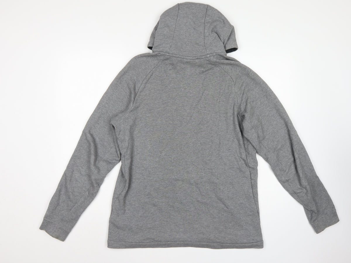 Nike Women’s Grey M Pullover Hoodie Logo Pocket Drawstring