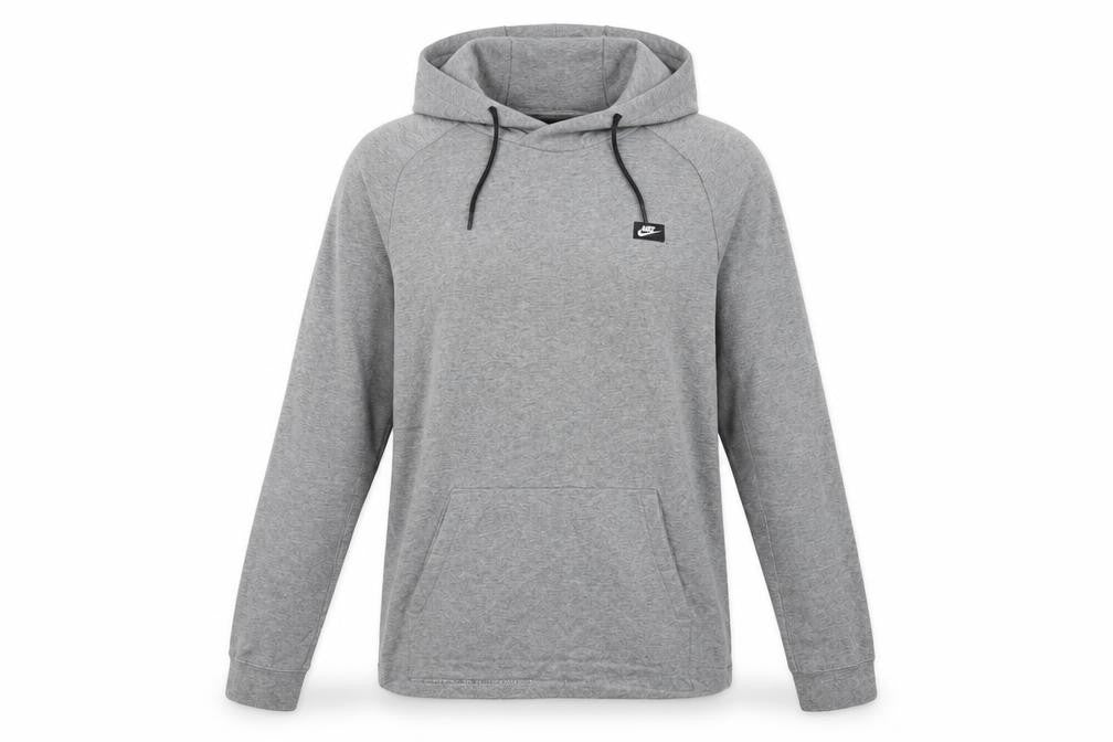 Nike Women’s Grey M Pullover Hoodie Logo Pocket Drawstring