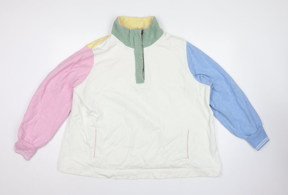 Joules Women Multicoloured UK 24 Pullover Colourblock Sweatshirt