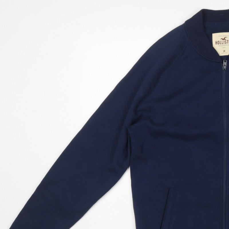 Hollister Men's Blue M Full Zip Sweatshirt High Neck Pockets