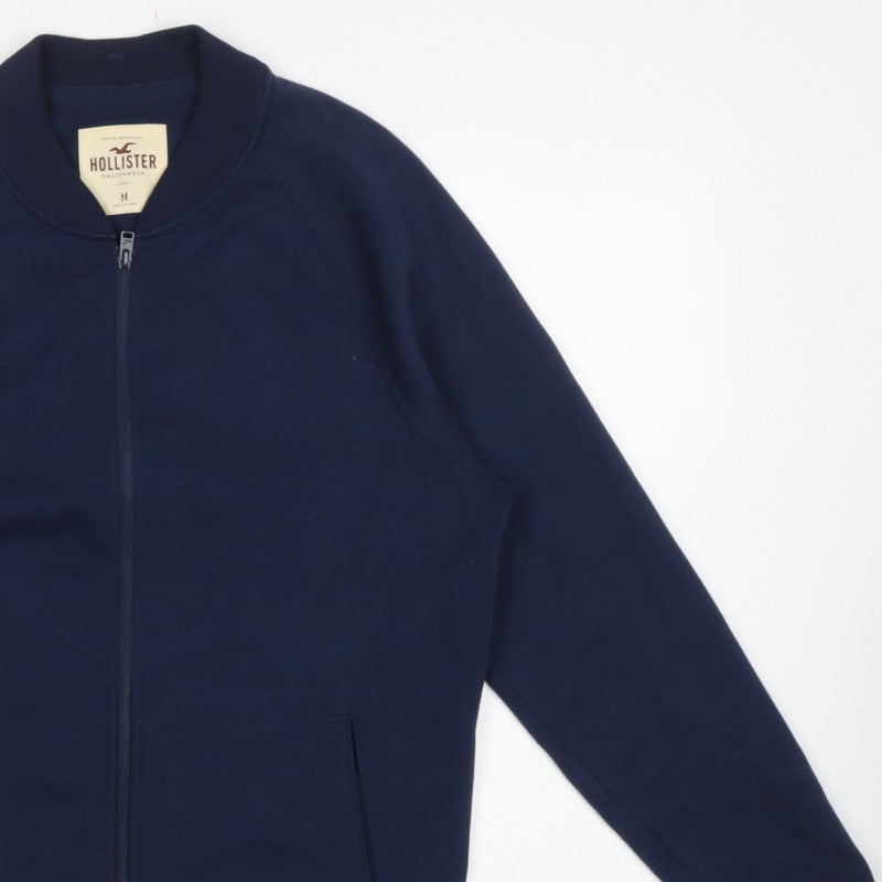 Hollister Men's Blue M Full Zip Sweatshirt High Neck Pockets