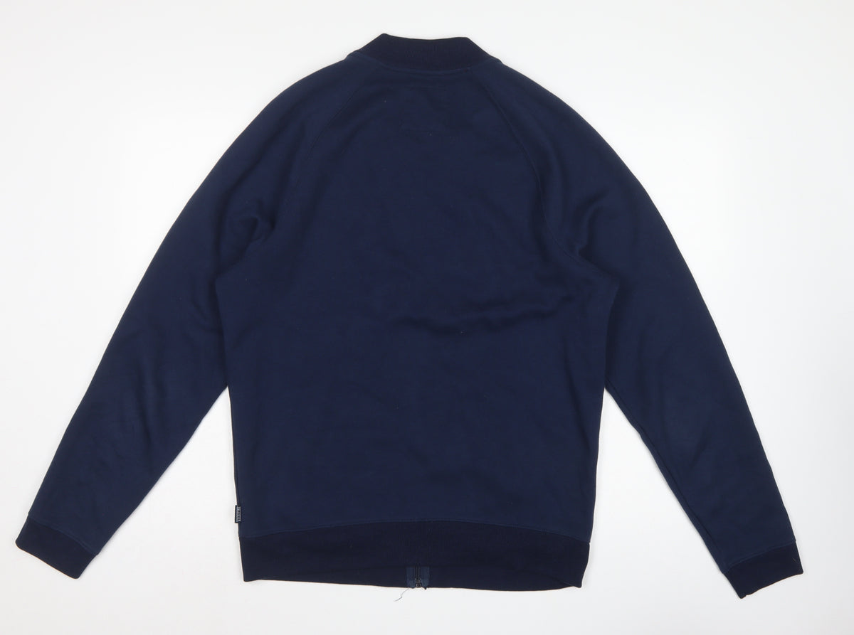 Hollister Men's Blue M Full Zip Sweatshirt High Neck Pockets