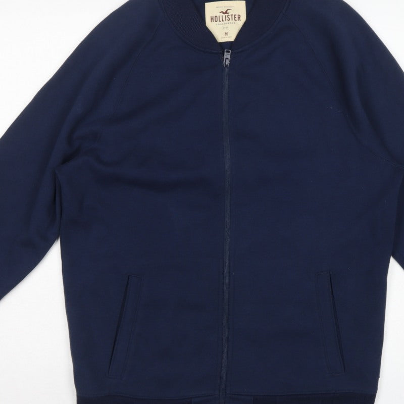 Hollister Men's Blue M Full Zip Sweatshirt High Neck Pockets