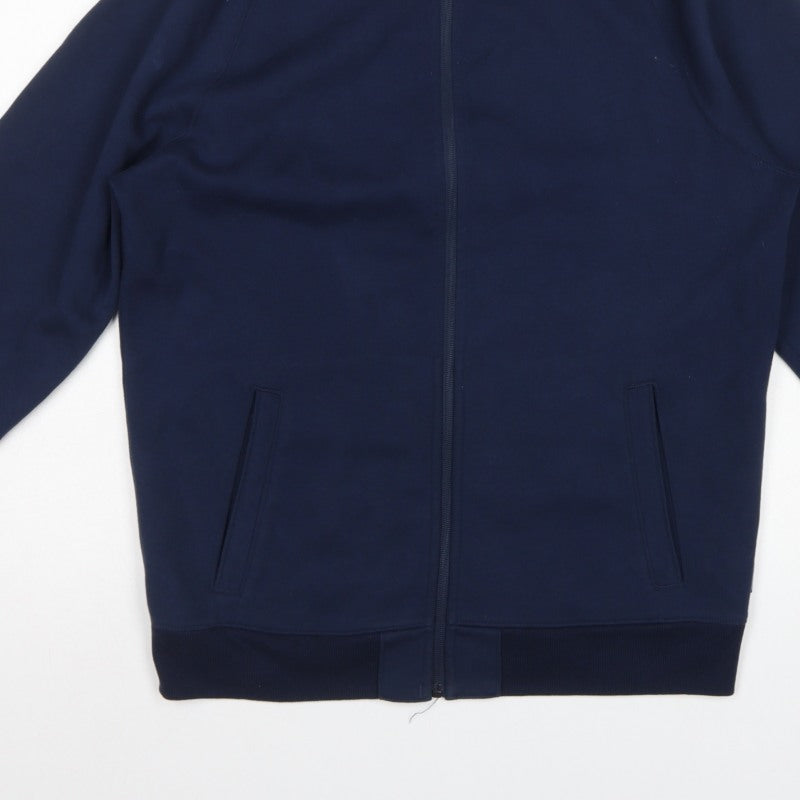 Hollister Men's Blue M Full Zip Sweatshirt High Neck Pockets