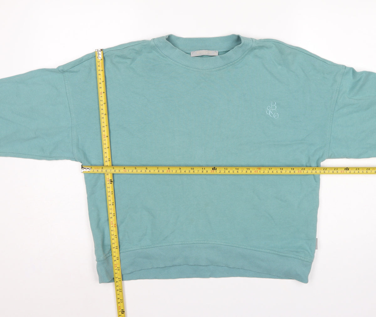 Betty & Co Women Green UK 12 Logo Crew Neck Pullover Sweatshirt