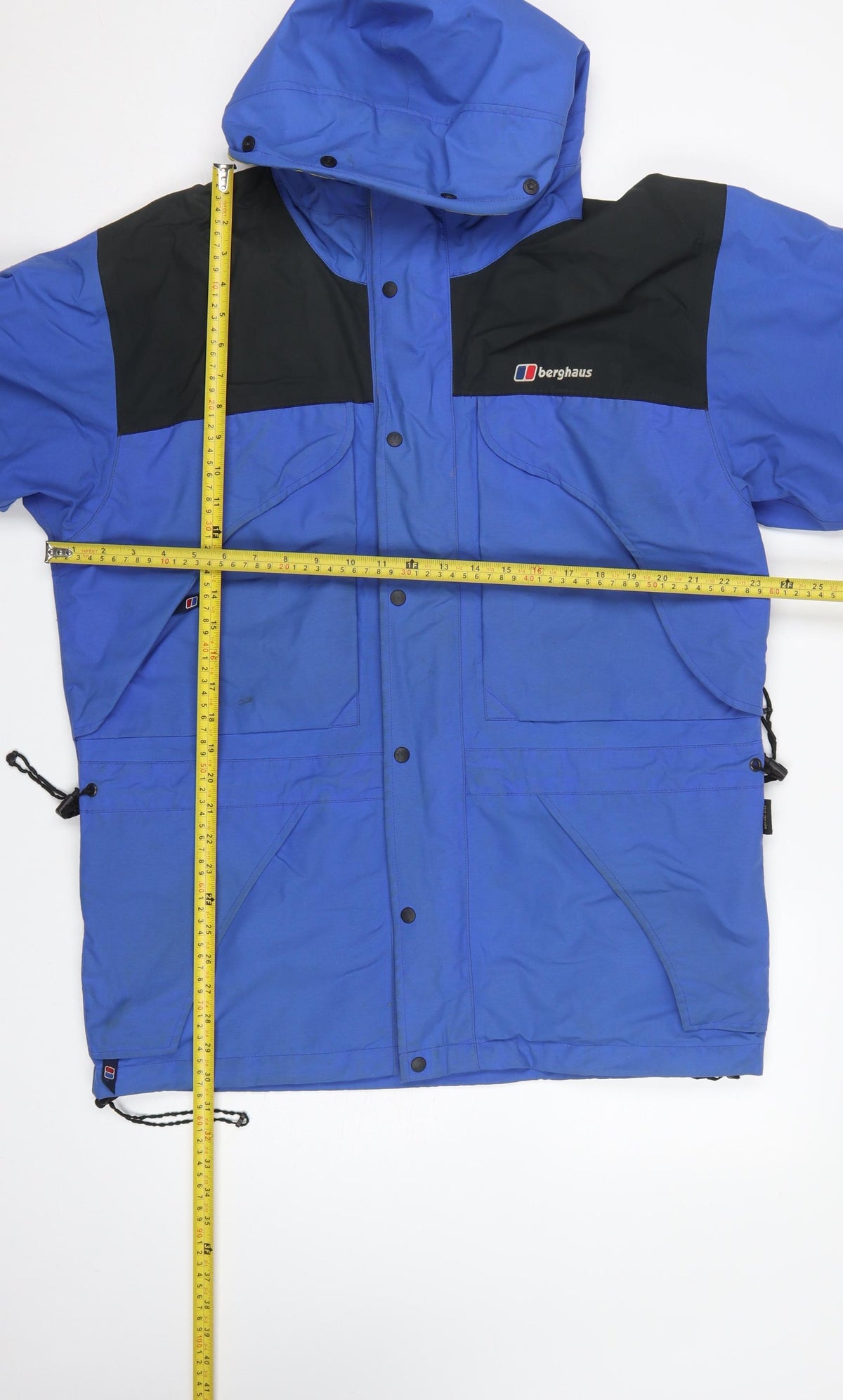 Berghaus Men Blue Black M Gore-Tex Hooded Waterproof Rain Jacket