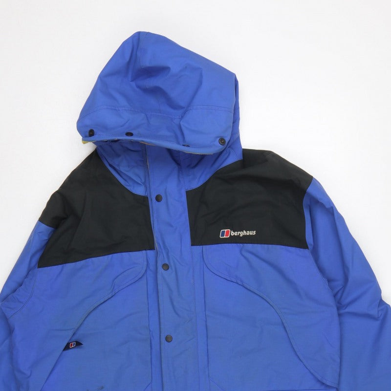 Berghaus Men Blue Black M Gore-Tex Hooded Waterproof Rain Jacket