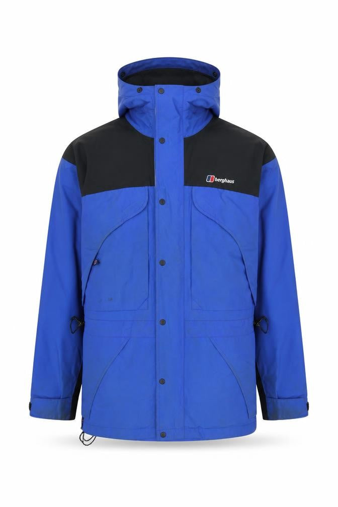 Berghaus Men Blue Black M Gore-Tex Hooded Waterproof Rain Jacket
