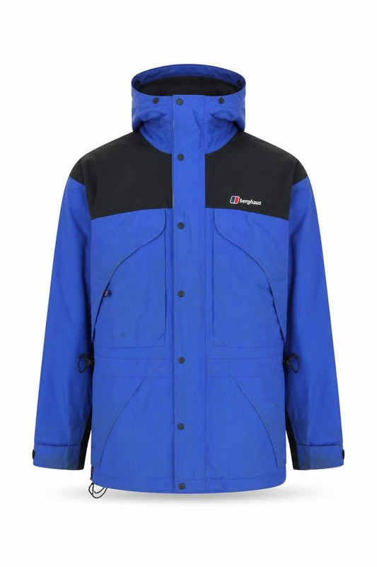 Berghaus Men Blue Black M Gore-Tex Hooded Waterproof Rain Jacket