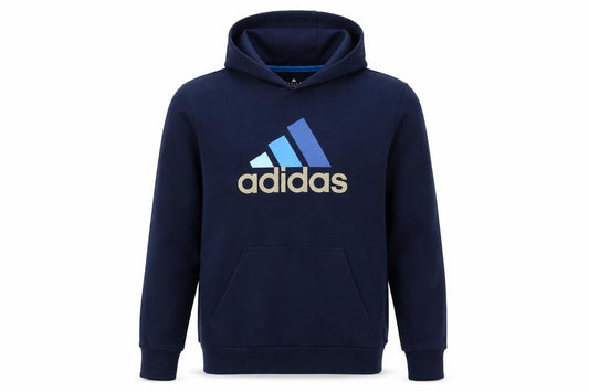 Adidas Men's Blue M Pullover Hoodie Graphic Logo Pockets