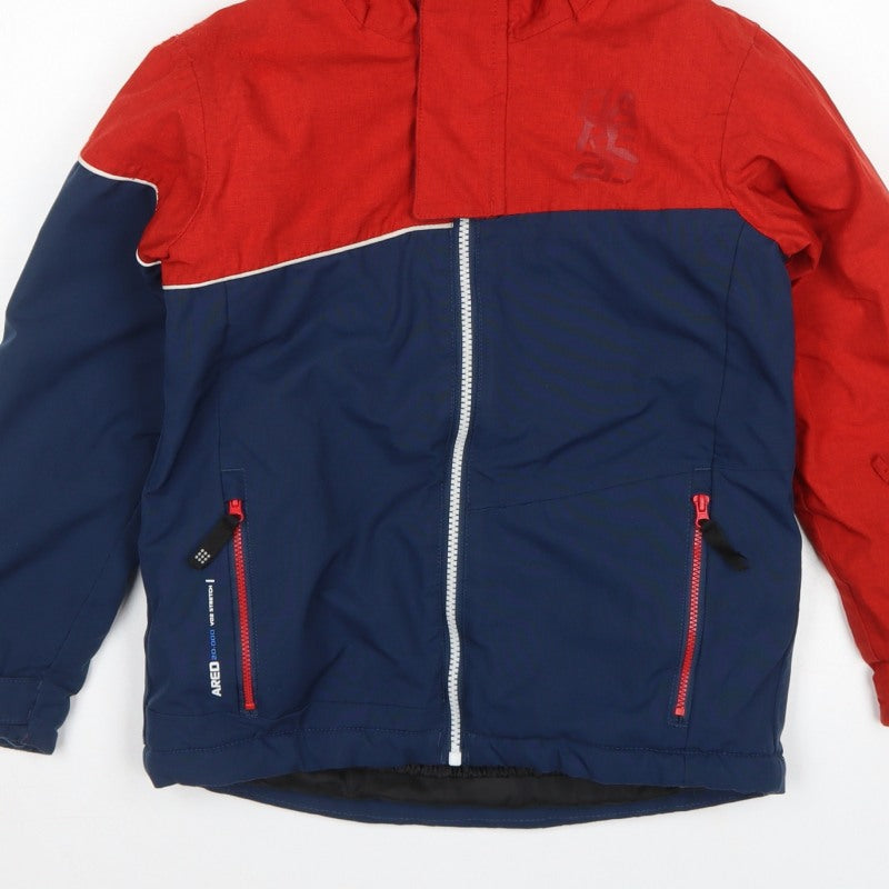 Dare 2b Boys Red Blue 7-8 Years Ski Jacket Hooded Waterproof