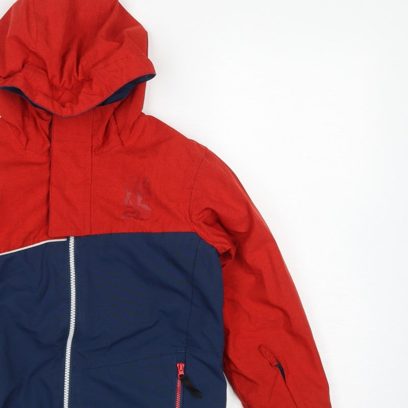 Dare 2b Boys Red Blue 7-8 Years Ski Jacket Hooded Waterproof