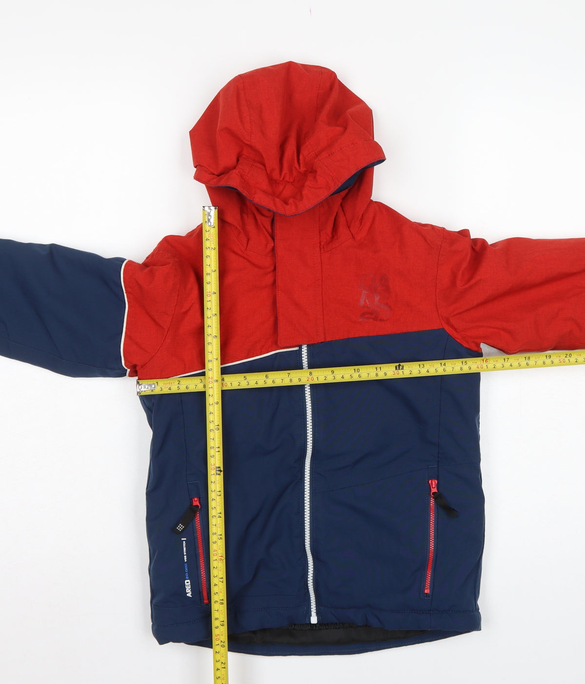 Dare 2b Boys Red Blue 7-8 Years Ski Jacket Hooded Waterproof