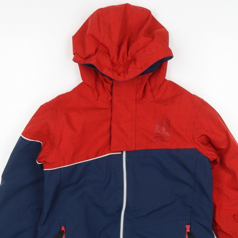 Dare 2b Boys Red Blue 7-8 Years Ski Jacket Hooded Waterproof