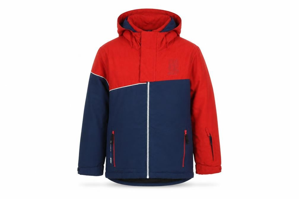 Dare 2b Boys Red Blue 7-8 Years Ski Jacket Hooded Waterproof