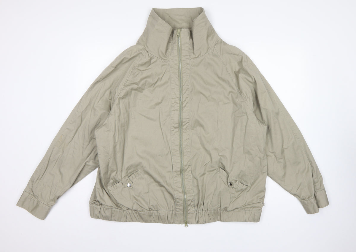 Alice Collins Women’s Beige Size 22 Cotton Blend Full Zip Jacket