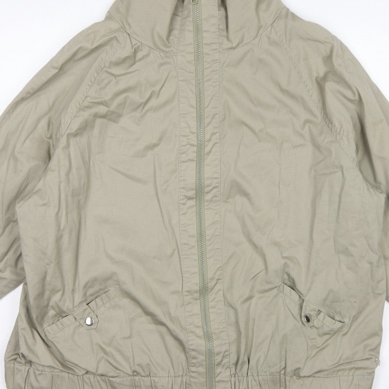Alice Collins Women’s Beige Size 22 Cotton Blend Full Zip Jacket