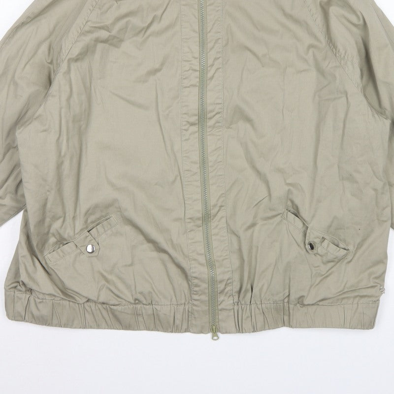 Alice Collins Women’s Beige Size 22 Cotton Blend Full Zip Jacket