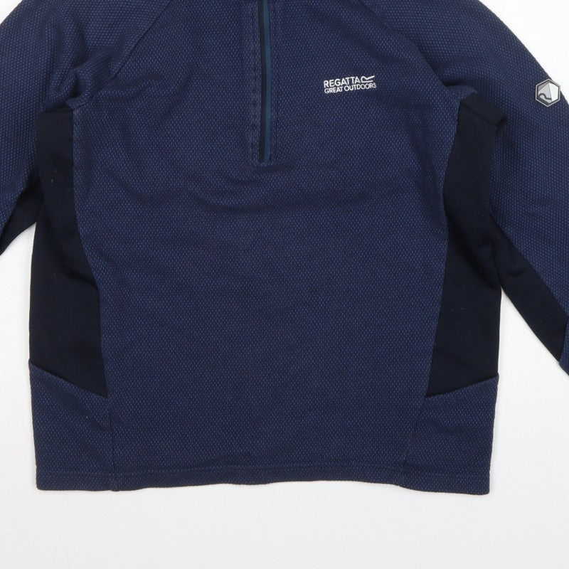 Regatta Men's Blue M 1/4 Zip Fleece Sweatshirt Outdoor Pullover