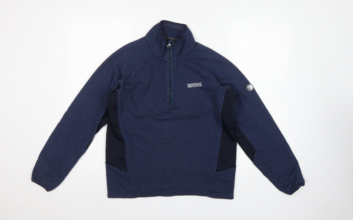 Regatta Men's Blue M 1/4 Zip Fleece Sweatshirt Outdoor Pullover