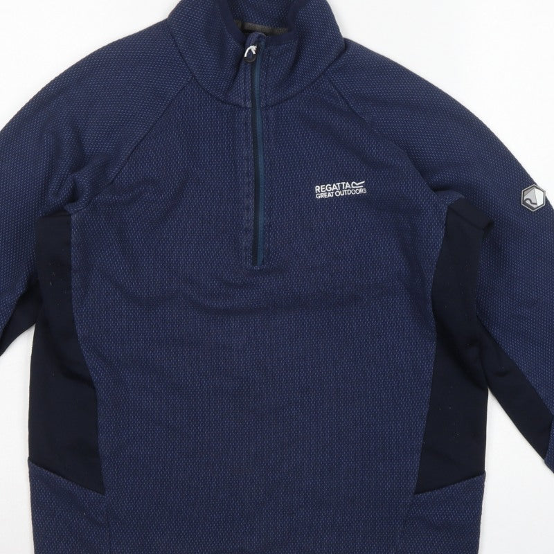Regatta Men's Blue M 1/4 Zip Fleece Sweatshirt Outdoor Pullover