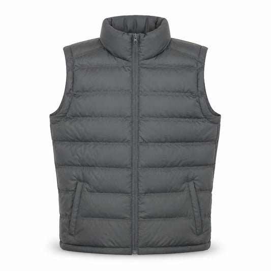 Result Urban Men's Grey M Padded Quilted Full Zip Bodywarmer Gilet