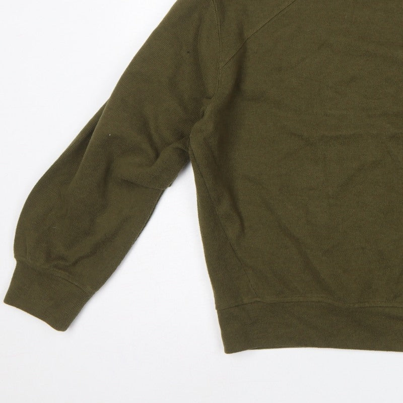 Next Women’s Green L Petite Ribbed Velour Raglan Sweatshirt