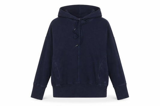 Sweaty Betty Women Blue L Full Zip Hooded Cotton Blend Sweatshirt