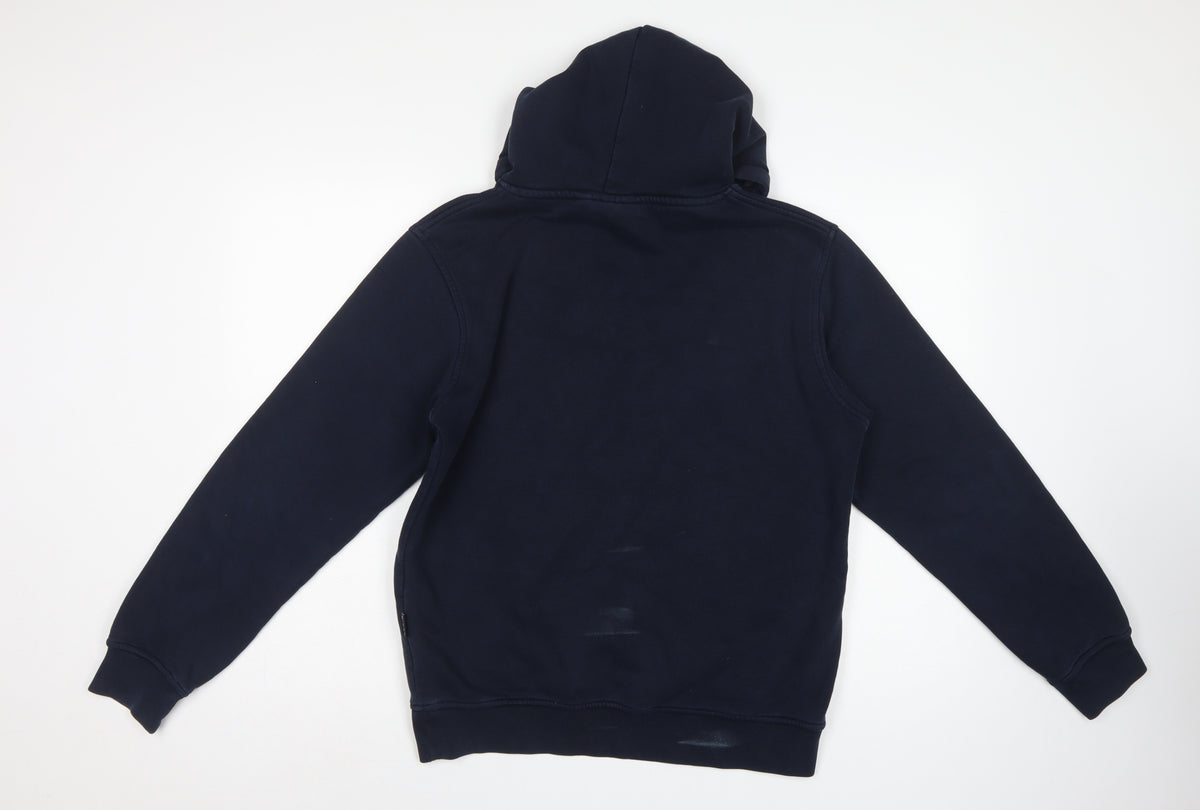 Nicce Men’s Blue S Pullover Hoodie Embroidered Logo Pockets